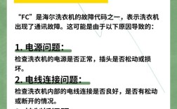 海尔洗衣机维修案例fc故障怎么解决？