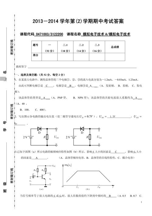 模拟电子技术基础考试题有哪些常见题型？-图3