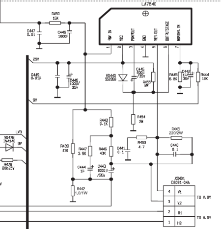 la7840场扫描电路维修，故障点如何快速定位？-图1