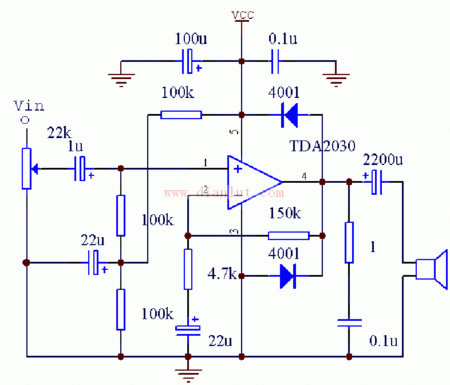 TDA2030a放电路维修，如何快速排查故障？-图1