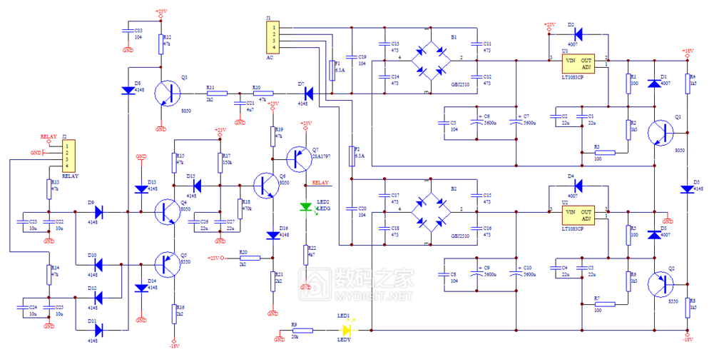 功放继电器保护电路维修-图1 功放继电器保护电路维修-图1