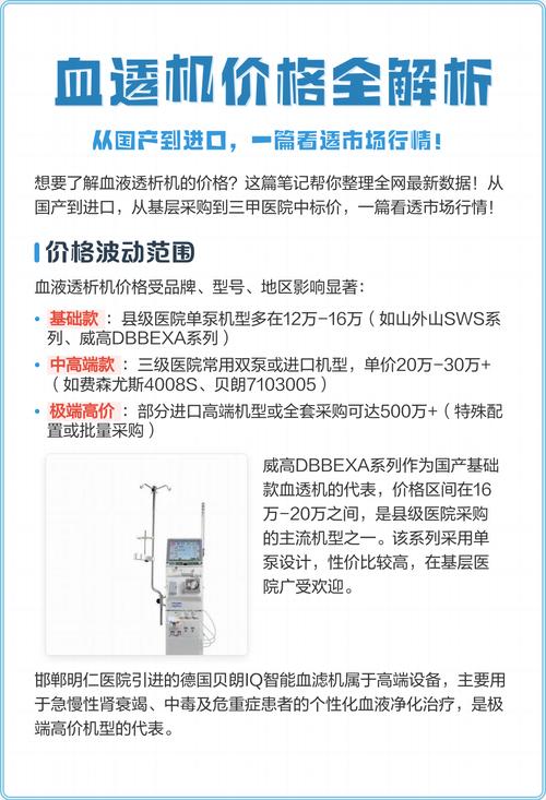 国产血透机品牌价格差异大吗？-图1