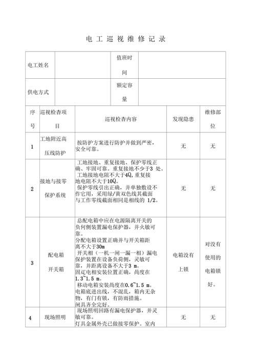 电工巡视维修记录要怎么写？-图2